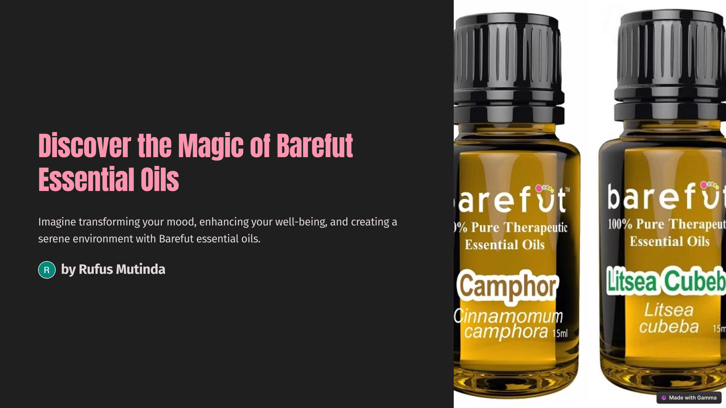 Barefut Essential Oils: Natural Wellness Solutions<br />
